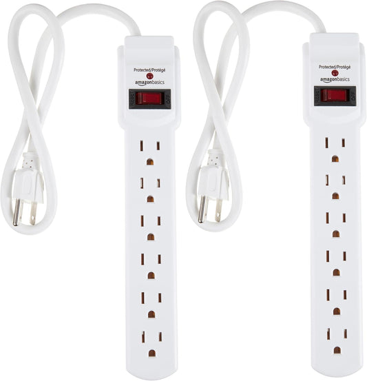6 grounded outlets per power strip
