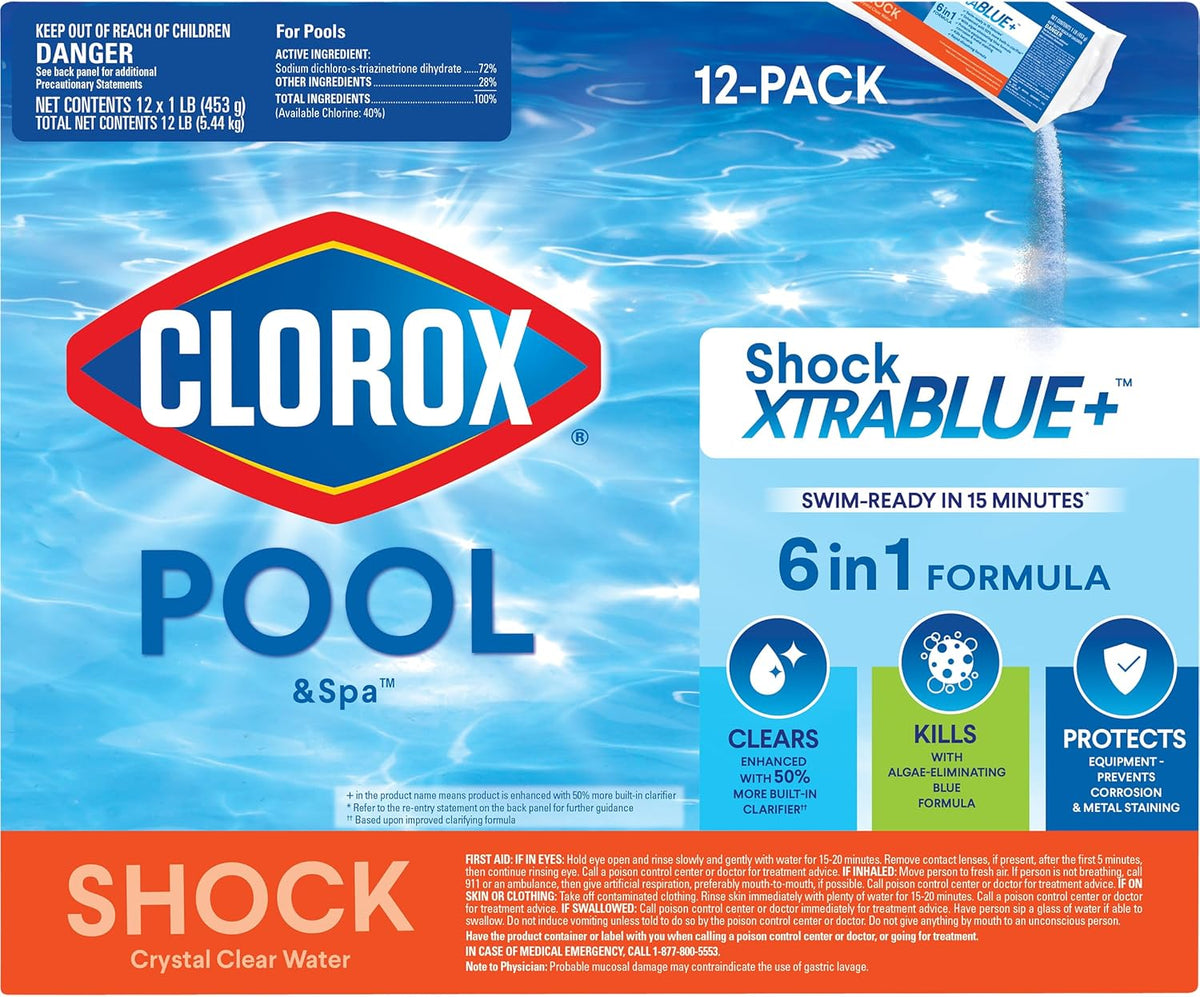 6-in-1 formula: kills bacteria, kills and prevents algae, removes contaminants, aids filter performance, and clarifies dull water