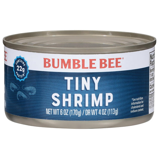 6 oz can yielding 4 oz of drained tiny shrimp