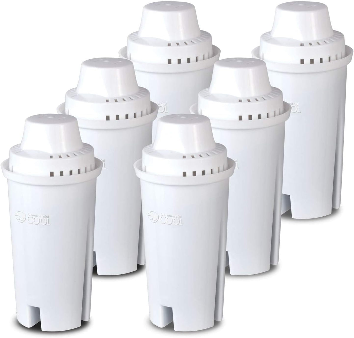 6-pack providing up to 60 gallons of filtered water per filter (approx. 1 year supply)