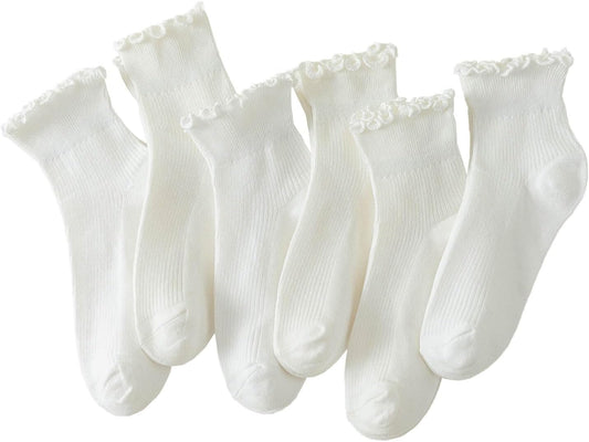 6-pair value pack (12 individual ruffle ankle socks)