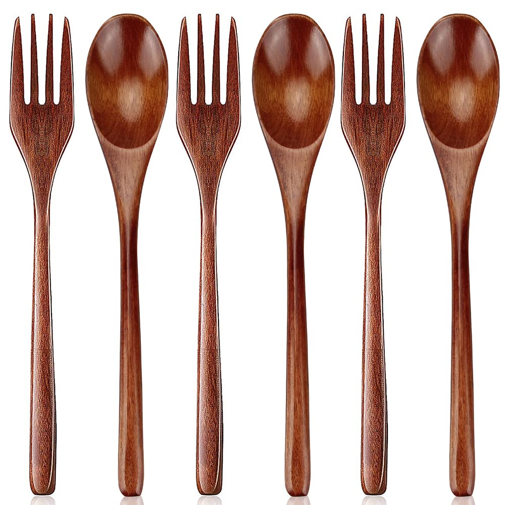 6-piece set (3 forks + 3 spoons) or 12-piece upgraded set