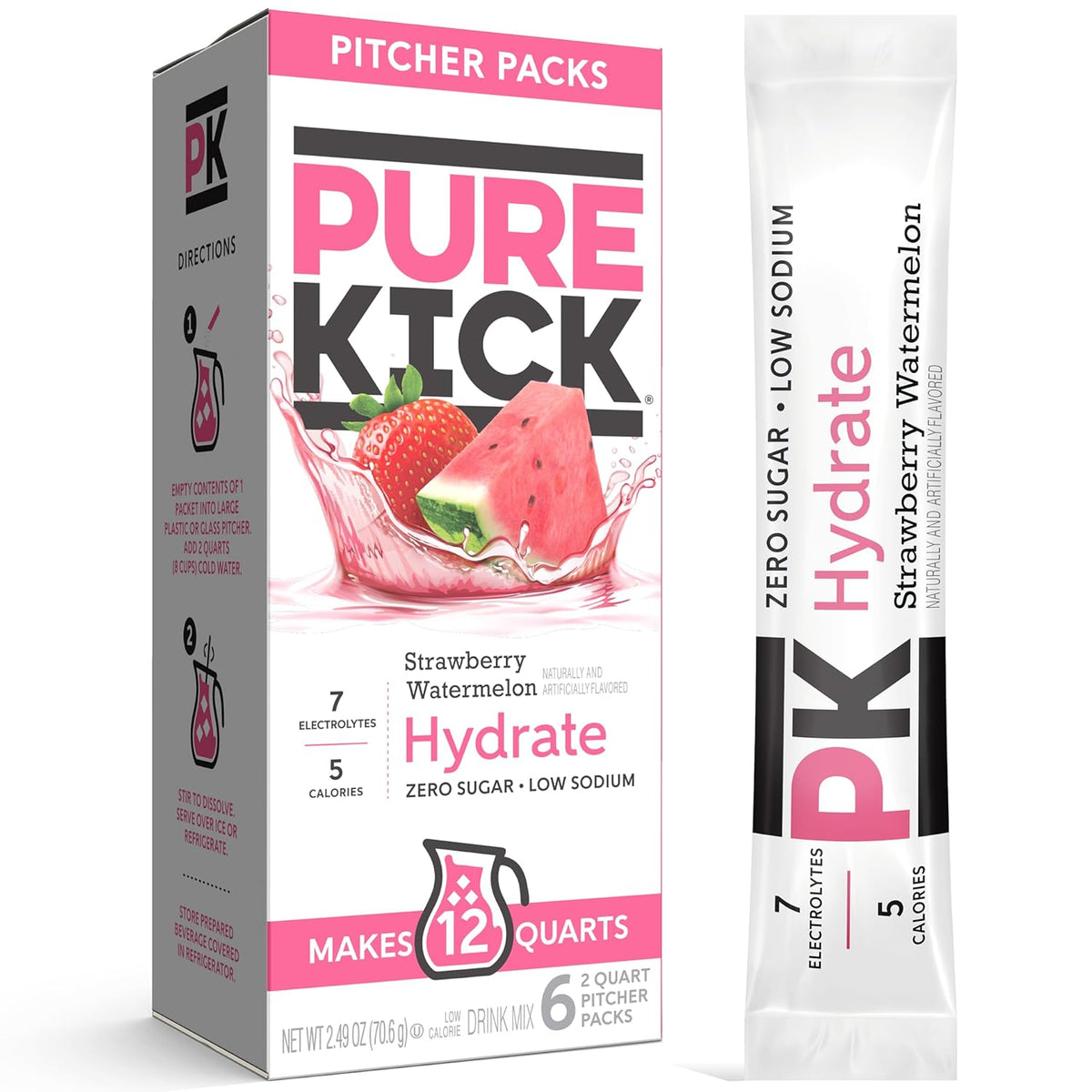 6 pitcher packets per box, each making 2 quarts (12 quarts total)