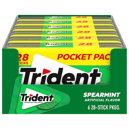 6 pocket packs of 28 individually wrapped pieces (168 total) with 2x gum per hard case