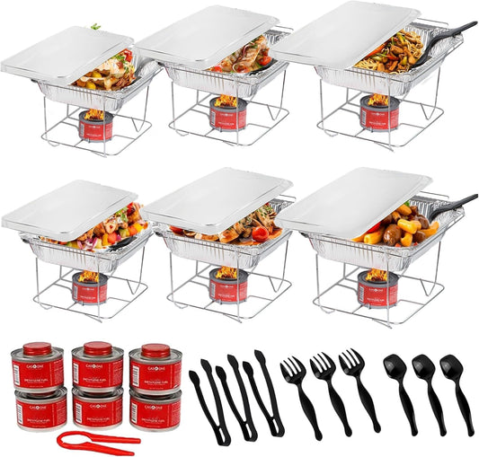 6 welded-body wire rack stands for stable chafing pan support