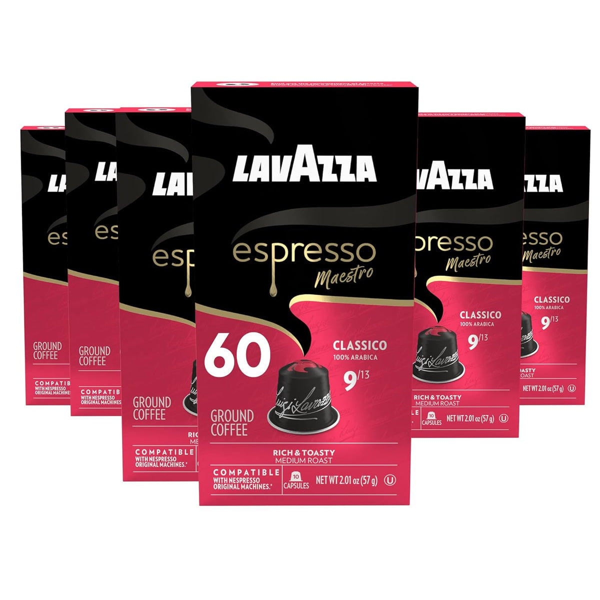 60 aluminum capsules in 6 x 10-count packs for extended supply