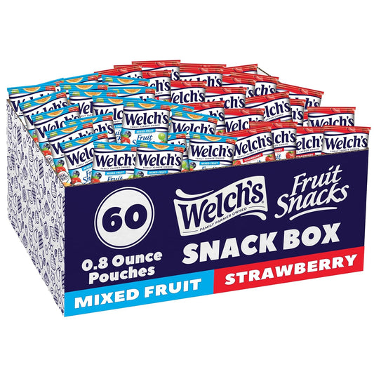 60 or 120 individually wrapped 0.8 oz single-serving snack packs per box