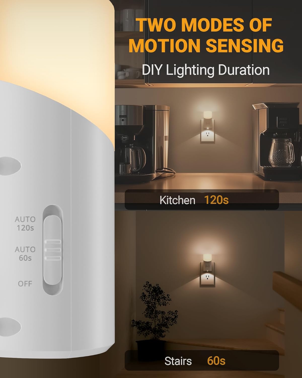 60-second and 120-second auto-off timer plus ambient light sensor