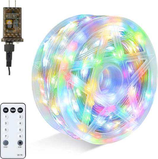 600 (or 1200) led bulbs on 197 ft of clear pvc wire with 3.93-inch bulb spacing