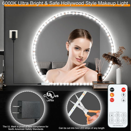 6000k daylight white color temperature for accurate color rendering