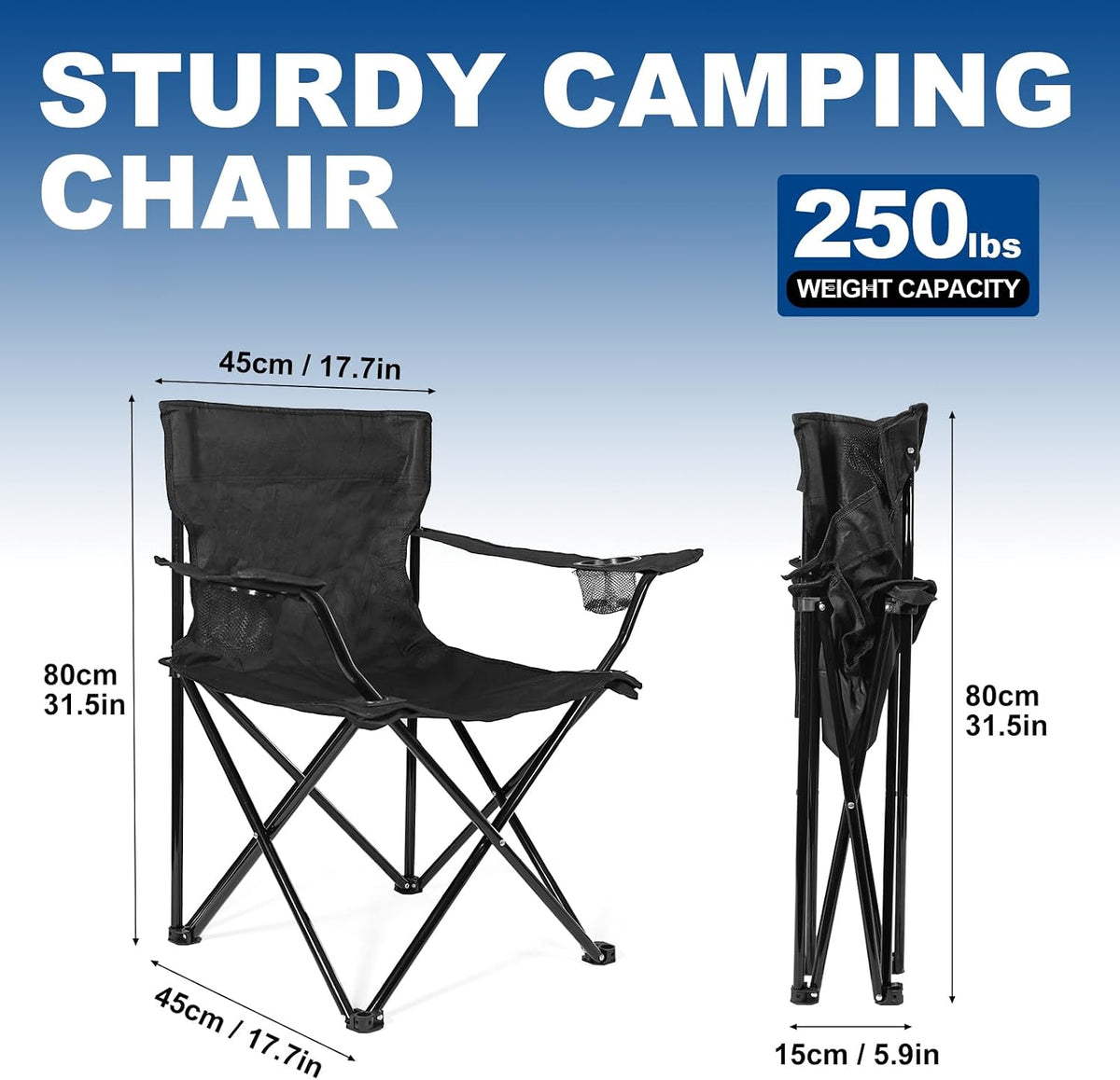 600d oxford fabric seat with contoured ergonomic design and breathable back support