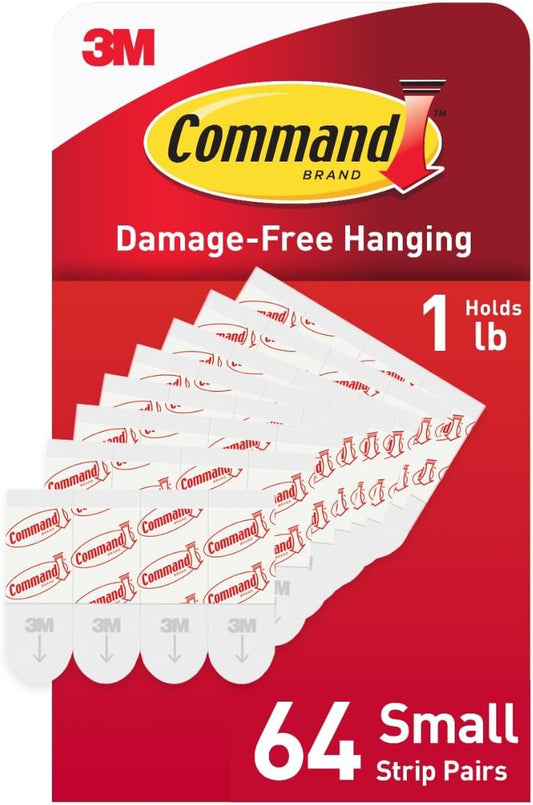 64 white foam adhesive replacement strips per pack