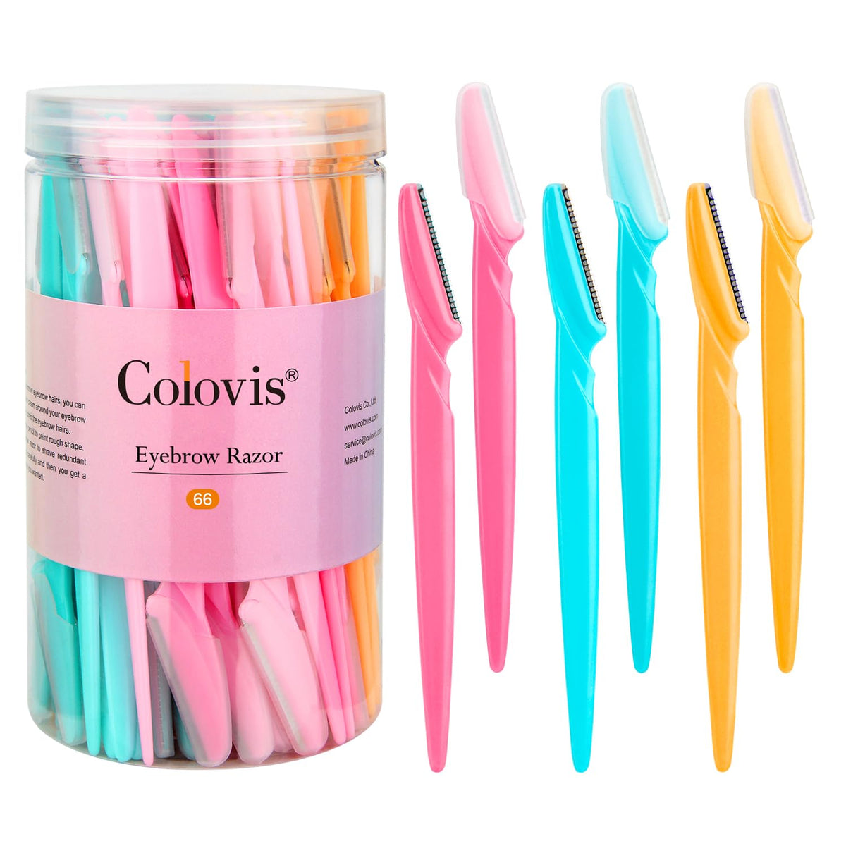 66 razors supplied in 3 color options