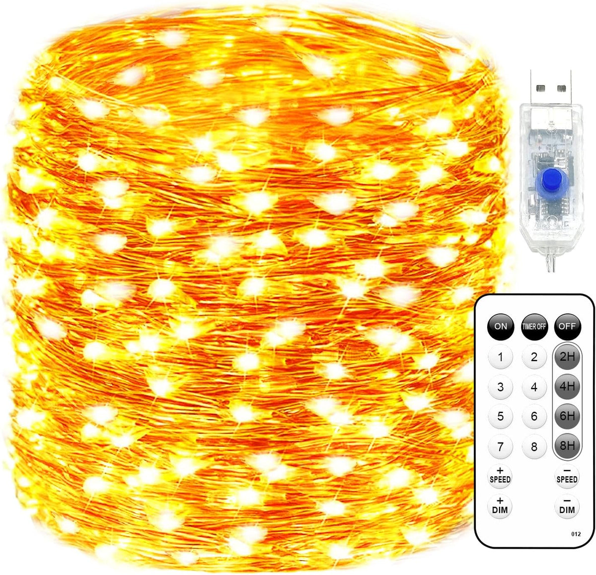 66ft flexible copper wire with 200 energy-efficient leds (5w total)
