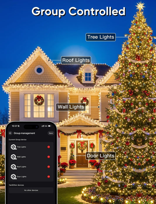 66ft string with 200 rgb leds producing 16 million color options
