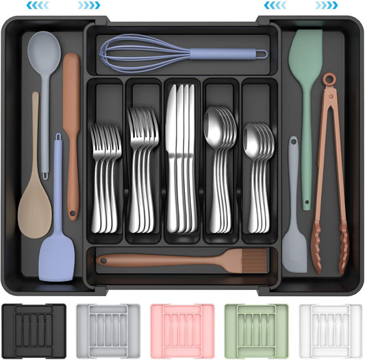 7-9 compartments with 2 expandable panels for maximum storage