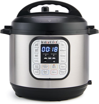 7-in-1 cooking functions: pressure cook, slow cook, sauté, steam, rice, yogurt, and warm
