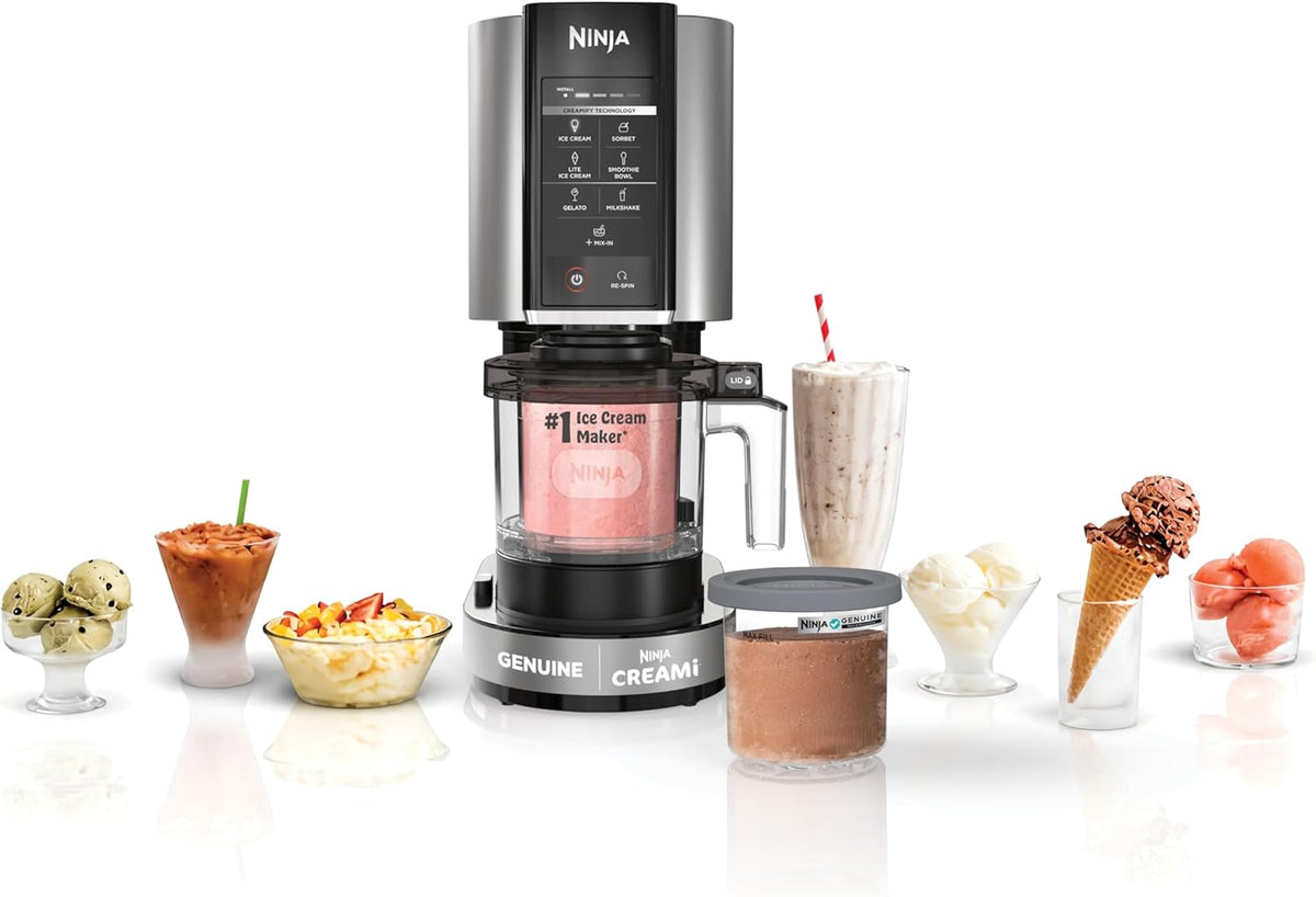 7 one-touch programs: ice cream, gelato, sorbet, milkshake, smoothie bowl, lite ice cream, and mix-in