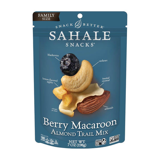 7 oz (berry macaroon) and 8 oz (mango tango) resealable stand-up pouches
