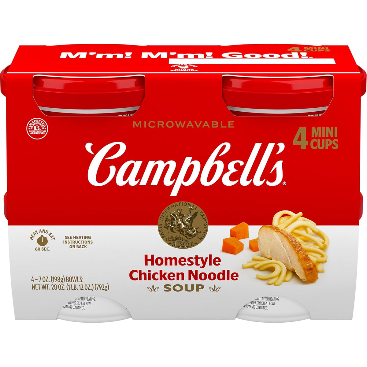 7 oz or 10.75 oz single-serve microwavable bowl format