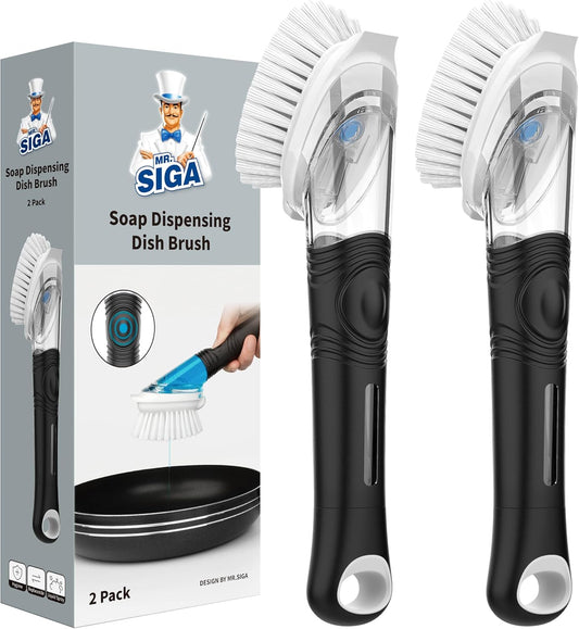 70ml refillable soap reservoir in the handle with one-button dispensing
