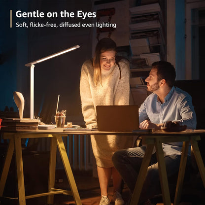 72 energy-efficient leds with frosted shade for non-flickering, glare-reducing eye-care light