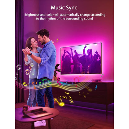 72 led beads over 13.1ft strip with multiple dynamic mode patterns and 16.4ft variant for 55-70 inch tvs