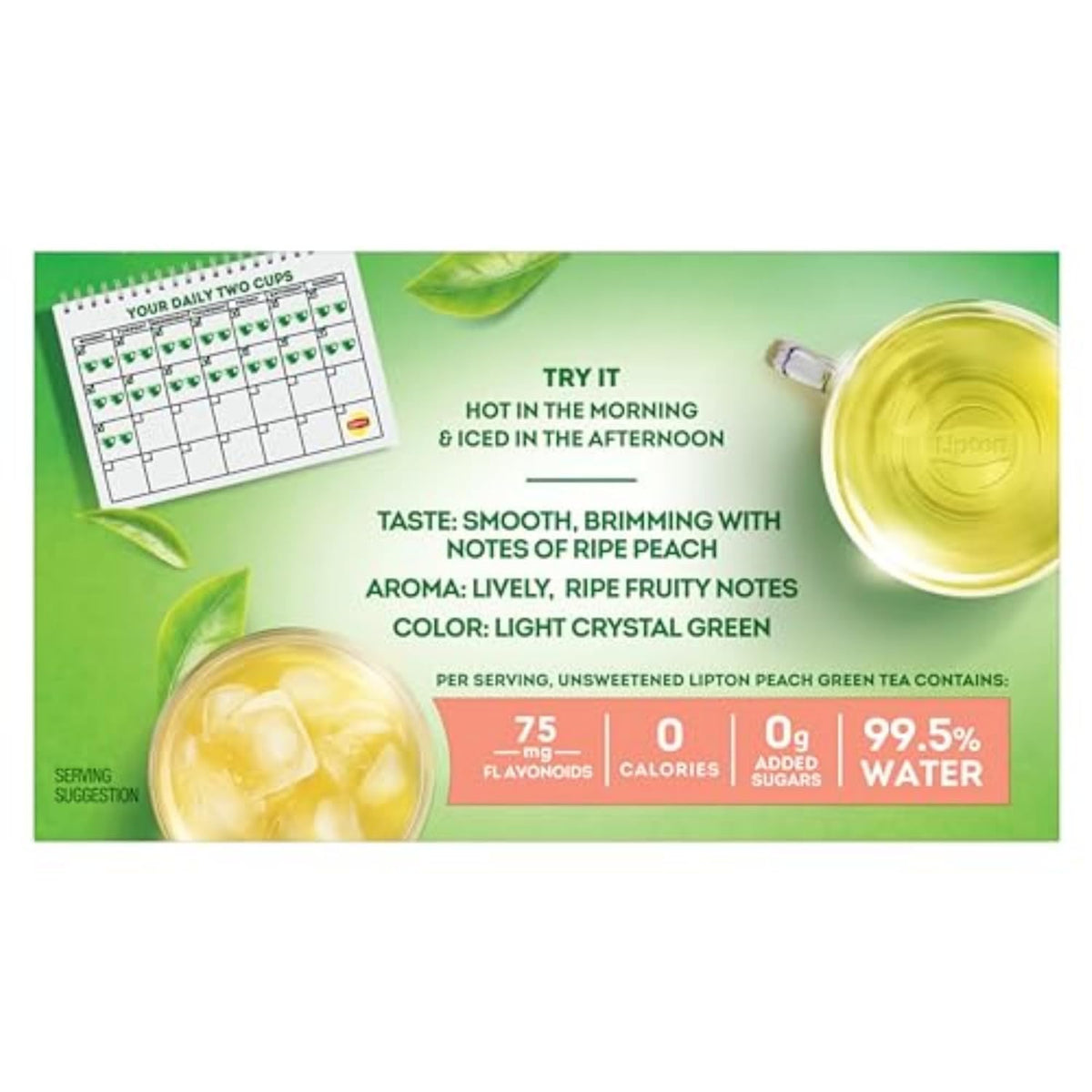 ~75mg of naturally occurring flavonoids per cup