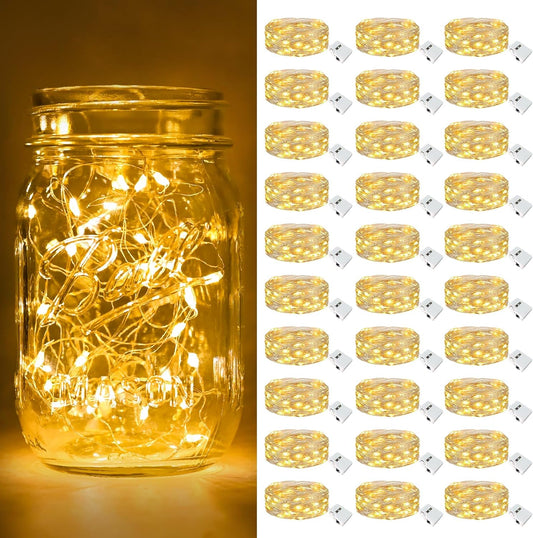 7ft silver-coated flexible wire with 20 mini leds per string