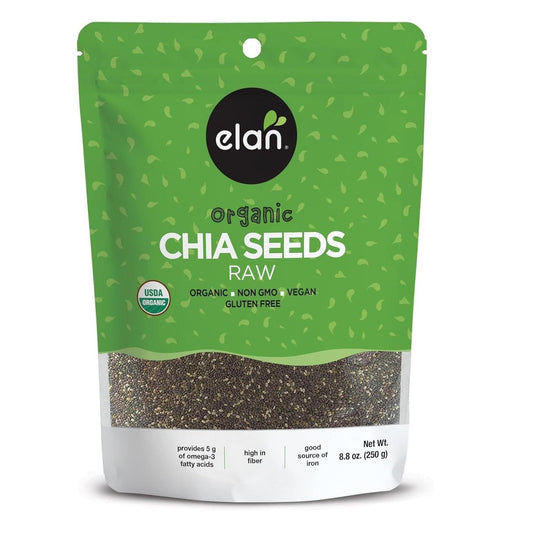 8.8 oz resealable bag of whole raw black chia seeds