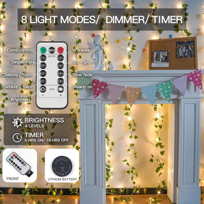 8-button remote control with 8 lighting modes (1 steady + 7 flashing) and memory function