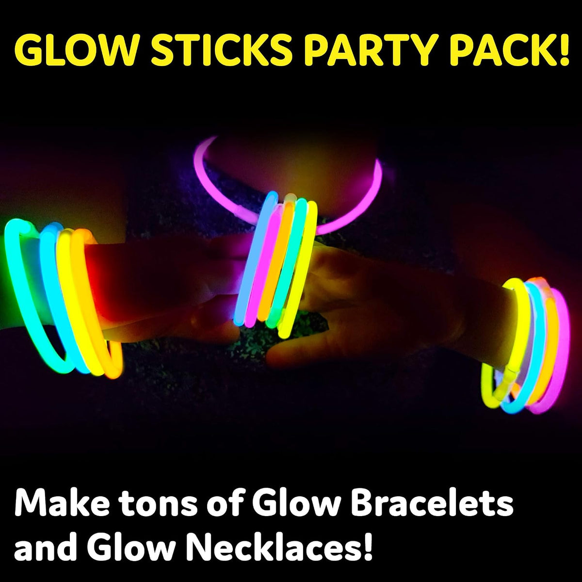 8-inch glow stick length suitable for wrist wear, neckwear, and decoration