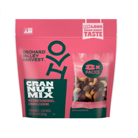 8 individually wrapped 1-oz bags for grab-and-go convenience