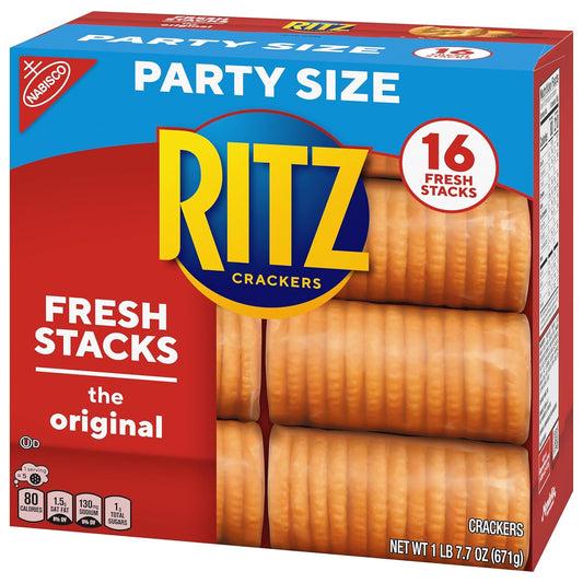 8 individually wrapped sleeves inside a 27.4 oz party-size box for freshness and portion control