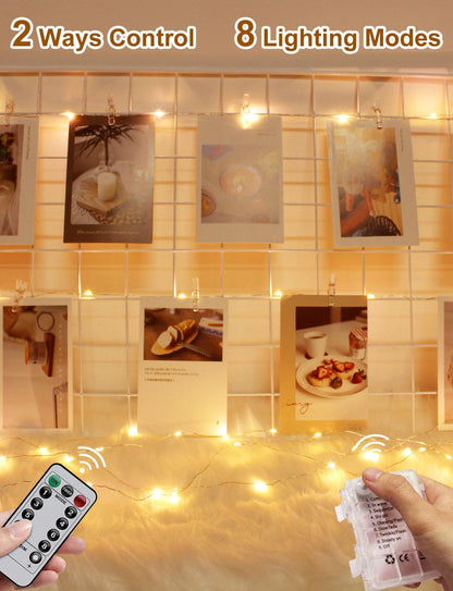 8 lighting modes (combination, sequential, twinkle, etc.) controlled by remote