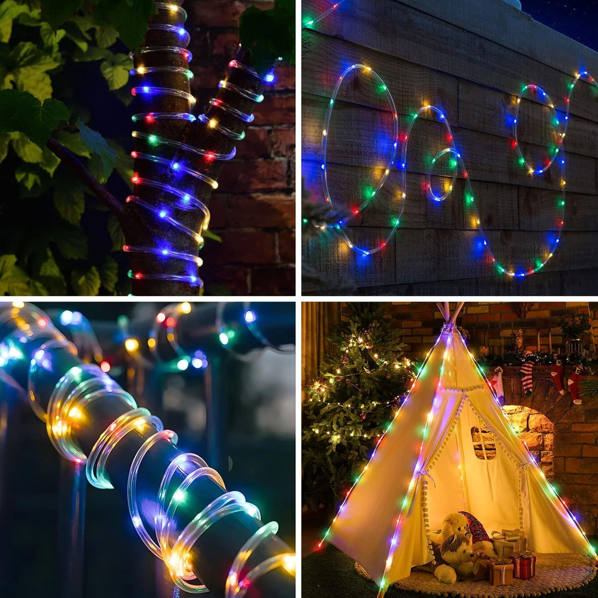 8 lighting modes including color-changing patterns