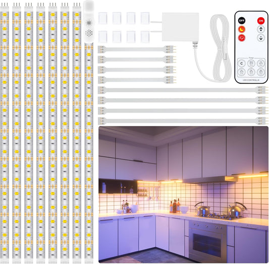 8-piece flexible strip kit with bendable 20-inch segments and 4 connector sizes for custom routing
