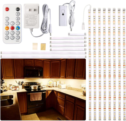 8 pre-cut led strip pieces totaling 13 ft with 2x 20in and 4x 6.7in straight connectors for custom runs