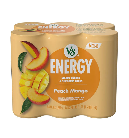 80mg caffeine per 8 fl oz can, comparable to a single cup of coffee