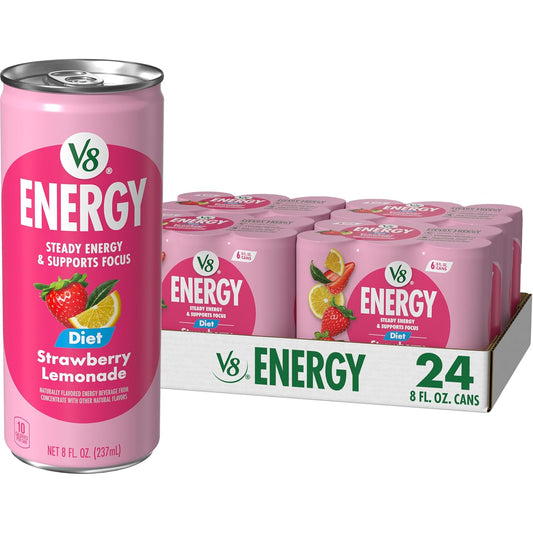 80mg caffeine per 8 fl oz can, comparable to a single cup of coffee