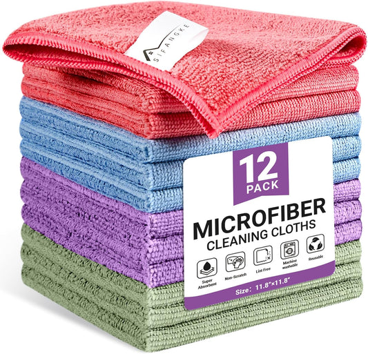 85% polyester / 15% nylon non-abrasive microfiber blend that won't scratch paint, glass, or delicate surfaces
