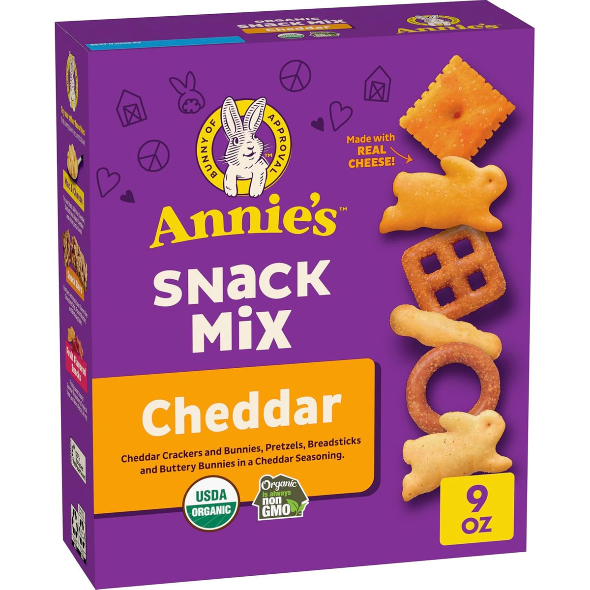 9 oz single-serve box with cheddar seasoning made from real cheese