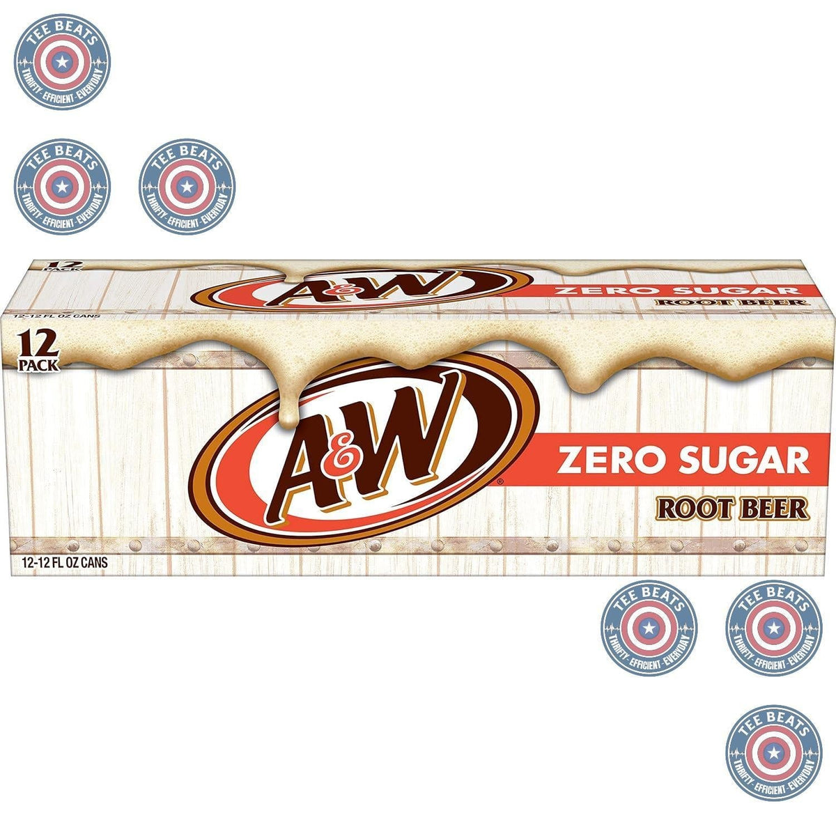 A&W Zero Sugar Root Beer Soda, 12 fl oz cans (12 pack) – Nostalgic Birthday Gift for Root Beer Lovers and Soda Collectors