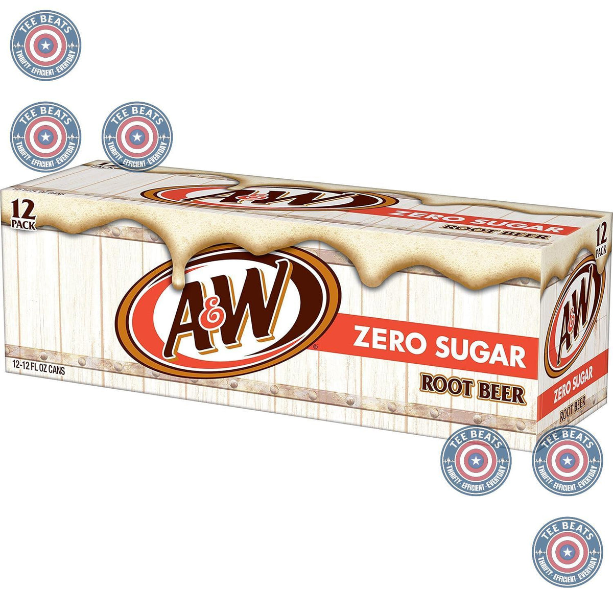 A&W Zero Sugar Root Beer Soda, 12 fl oz cans (12 pack) – Nostalgic Birthday Gift for Root Beer Lovers and Soda Collectors