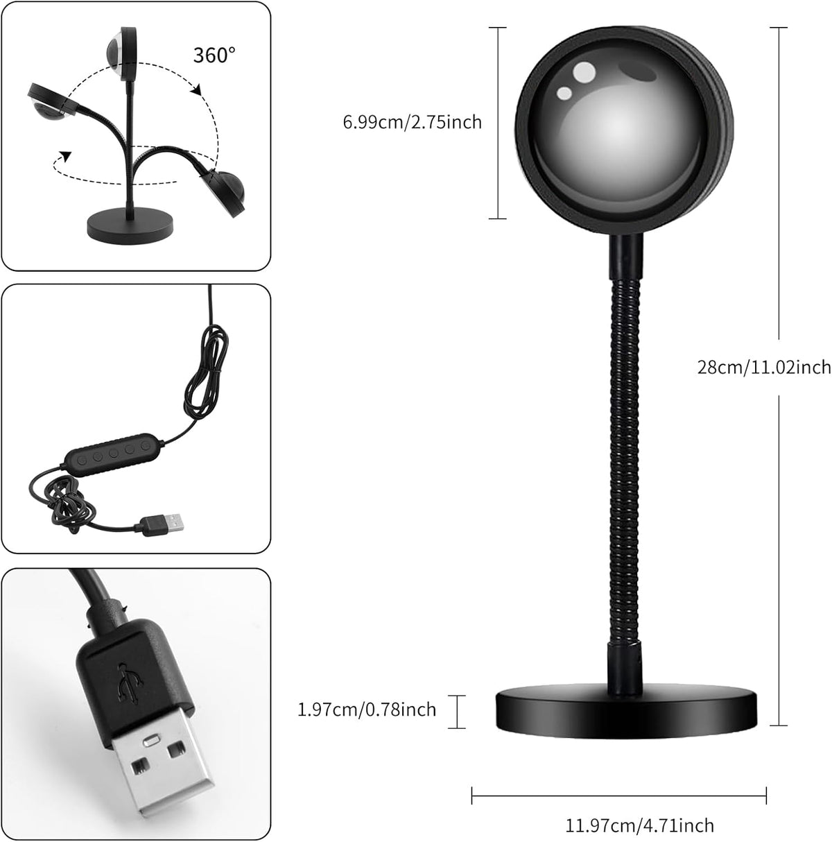 Acelisty LED Projection Lamp – Study and Work Companion Light, App-Controlled Mood Lighting for Focus