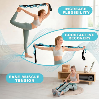 Acozycoo Stretching Strap with Loops for Physical Therapy – Desk-Break Mobility Tool to Restore Focus During Long Workdays