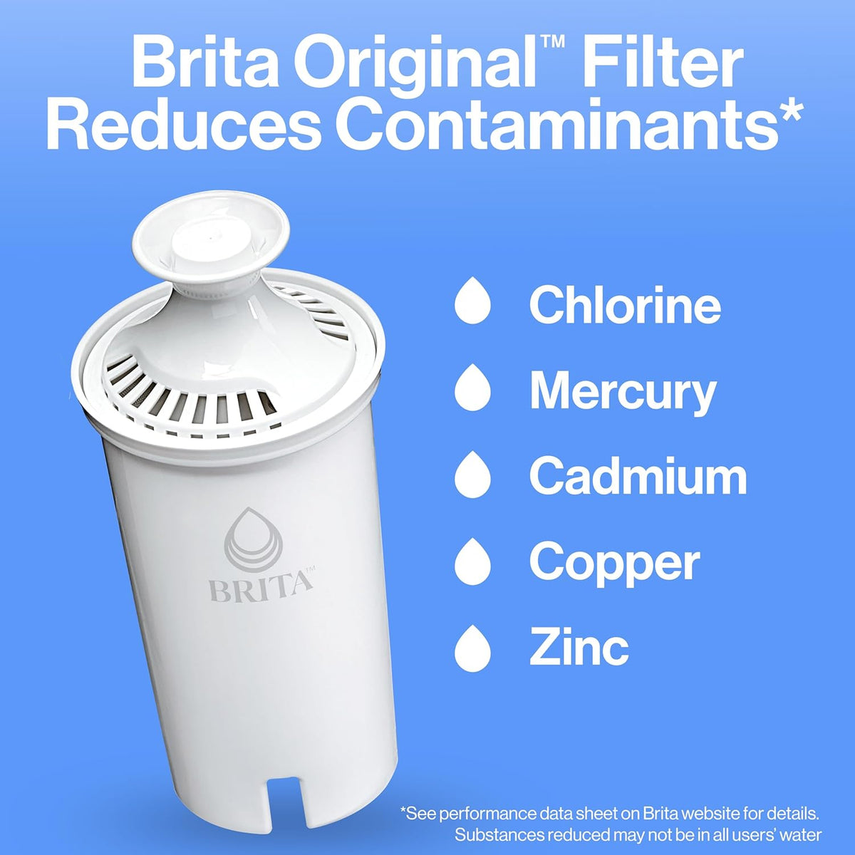 activated carbon filtration reduces chlorine taste/odor plus copper, cadmium, and mercury