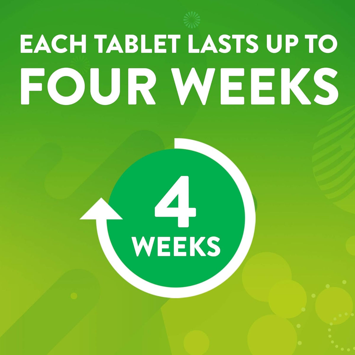 activated with every flush to release cleaning agents automatically