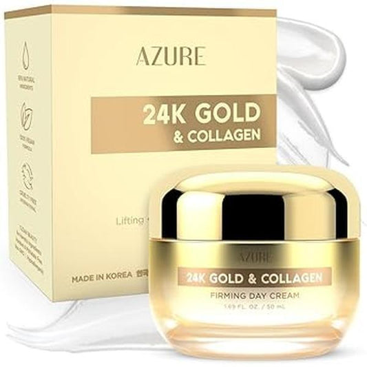 active ingredient system built around 24k gold, collagen, hyaluronic acid, vegan glycerin, shea butter, and vitamin e
