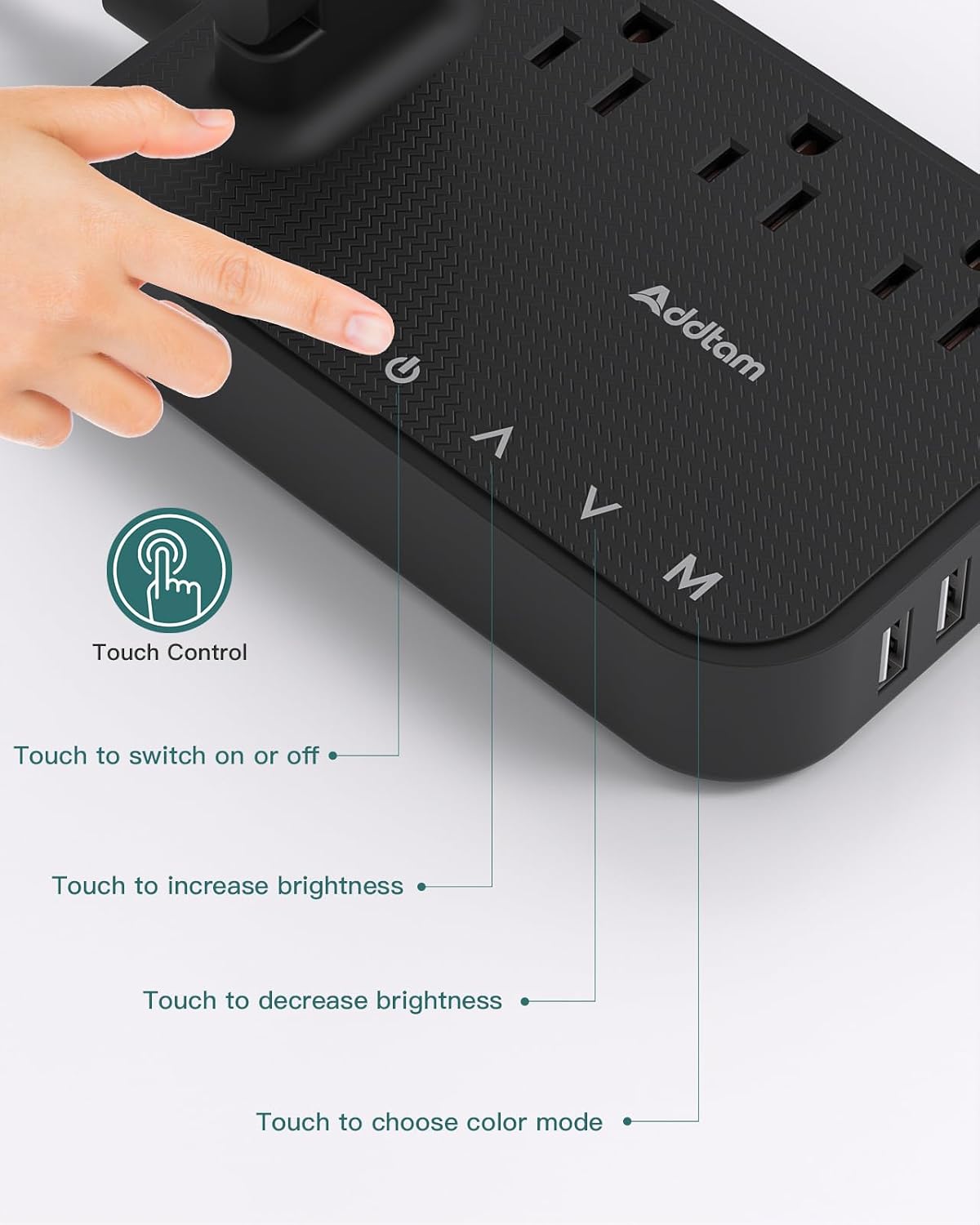 Addtam Foldable Desk Lamp with 3 Outlets 4 USB Ports – Thoughtful Housewarming Gift for Remote Workers